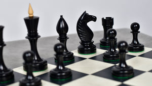 The Repro of Averbakh 1949 Moscow Chess Championship Chess Pieces in Ebonized & Boxwood 4.20 inch King - 1130 Grams Weight