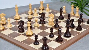 The Supreme Series (The Queens's Gambit) Staunton Weighted Chess Pieces in Acacia Wood & Indian Boxwood 4 inch King - 1400 GMS
