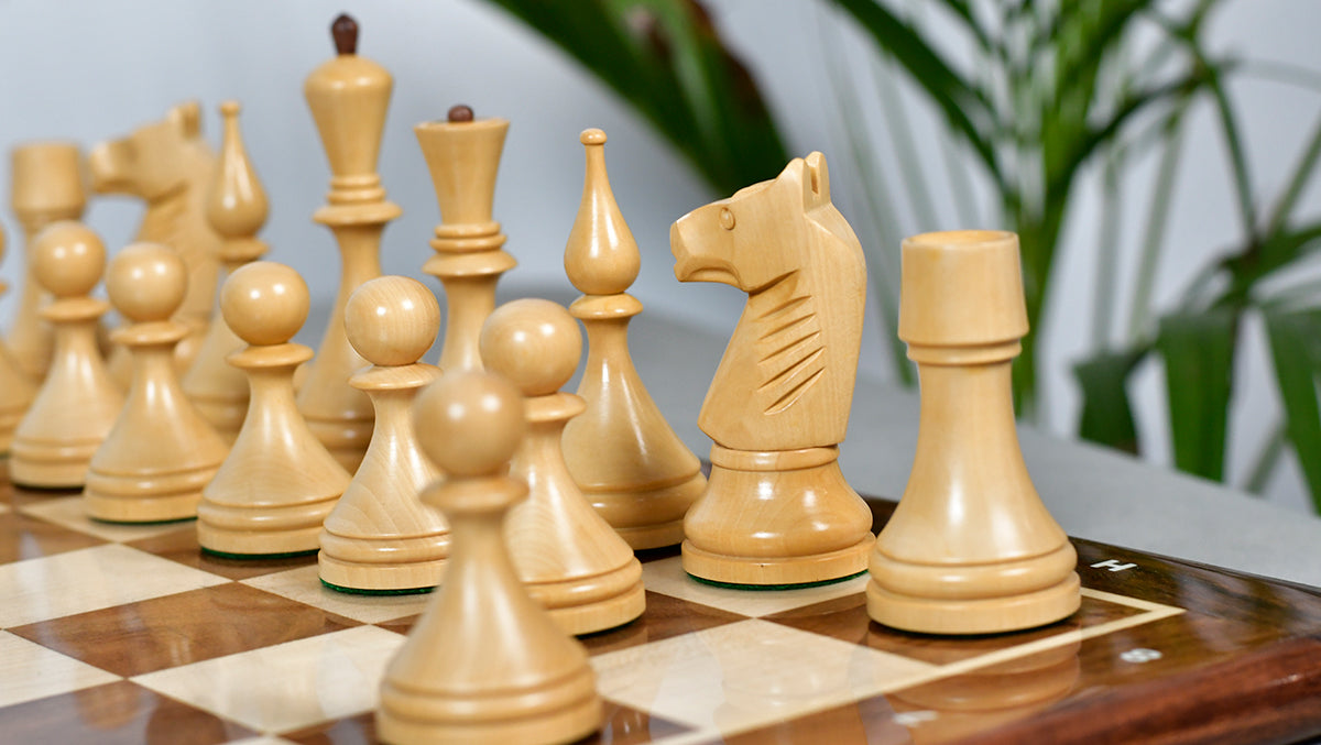 1961 Soviet Championship Baku Chess Pieces in Sheesham / Box wood - 4" King