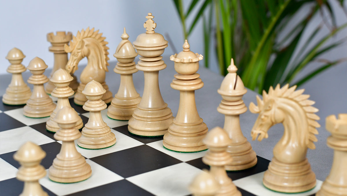Ferocious Elite Series Chess Pieces in Ebony / Boxwood - 4.45" King