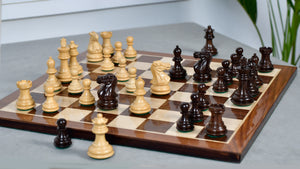 Collector Series Wooden Staunton Chess Pieces in Sheesham & Boxwood - 2.6" King - Best Seller