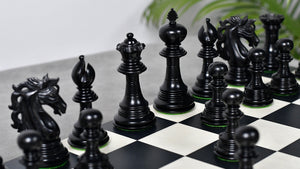 American Adios Series Luxury Chess Pieces in Ebony / Boxwood - 4.4" King
