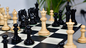 The French Warrior Luxury Wooden Chess Pieces in Ebony & Boxwood - 4.4" King