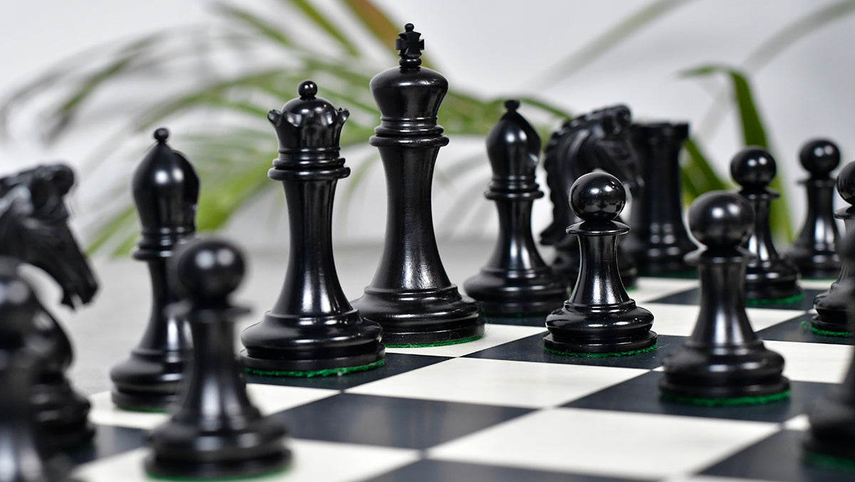 The Imperial Collector Series (Sinquefield Cup 2014) Chess Pieces V2.0 in Ebony Wood & Box Wood - 3.75" King