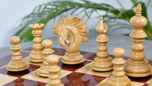 St. Petersburg Luxury Artisan Series Chess Pieces in Bud Rosewood / Boxwood - 4.3" King