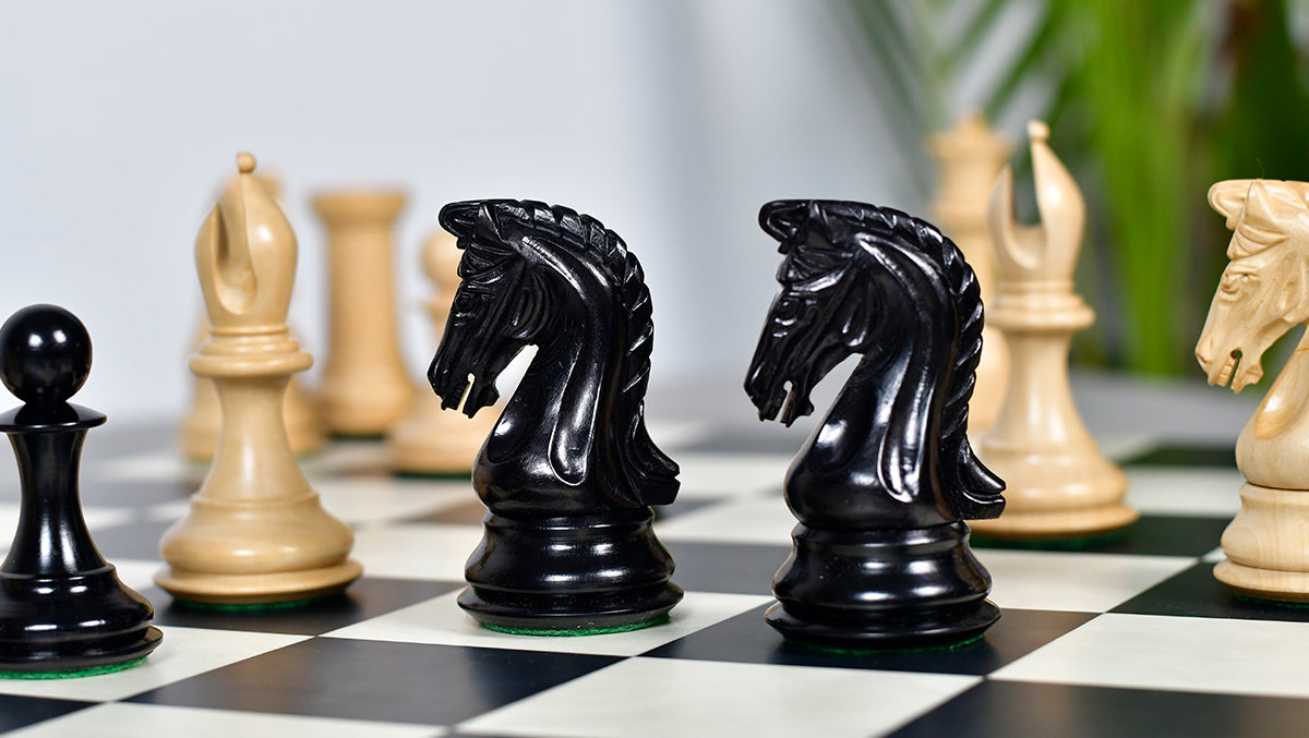 The 4.4 Inch Luxury Imperial Collector Series Artisan Chess Pieces Triple Weighted in Ebony and Boxwood - 1850 GMS