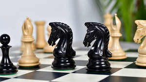 The 4.4 Inch Luxury Imperial Collector Series Artisan Chess Pieces Triple Weighted in Ebony and Boxwood - 1850 GMS