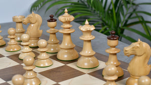 Vintage Series Original Austrian Coffee House Old Vienna Chess Pieces in Sheesham Wood and Boxwood V2.0- 3.75" King