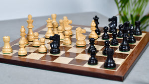 French Lardy Exclusive Wooden Chess Pieces – Handcrafted Ebonized & Boxwood | 3" King with Extra Queen