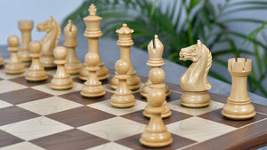 Fierce Knight (Queen's Gambit Series) Staunton Wooden Chess Pieces in Sheesham & Box Wood - 4.0" King
