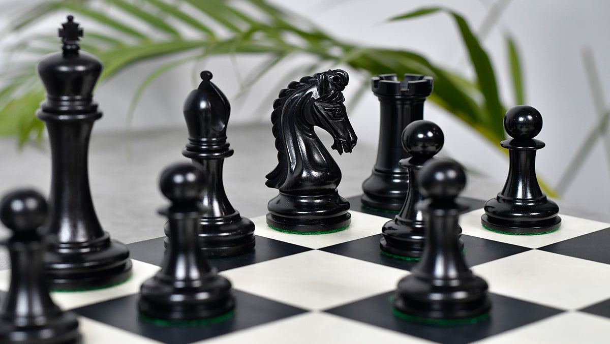 The Imperial Collector Series (Sinquefield Cup 2014) Chess Pieces V2.0 in Ebony Wood & Box Wood - 3.75" King
