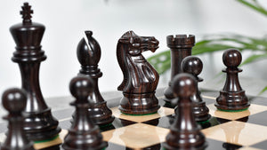 The Honour of Staunton (HOS) Series Weighted Chess Pieces in Rosewood & Natural Boxwood - 4.0" King