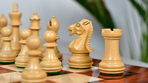 Laughing Knight Staunton Series Chess Pieces in Ebonized & Boxwood - 3.0" King