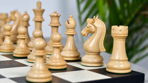 The Candidates Series Staunton Chess Pieces in Ebony / Box Wood - 3.75" King