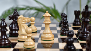 Smokey Staunton Series Chess Pieces in Rosewood & Boxwood - 3.8" King