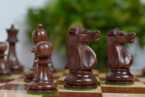 1972 Fischer Spassky Staunton Pattern Chess Pieces V2.0 in Sheesham Wood & Boxwood - 3.75" King