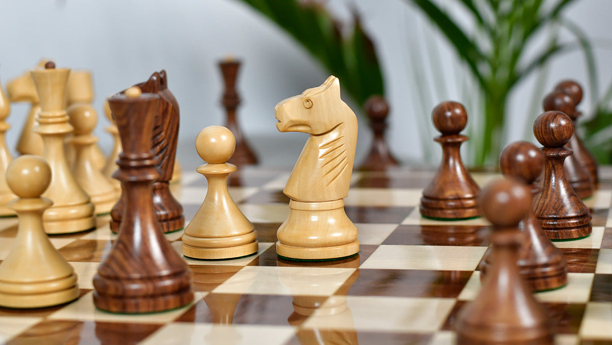 1961 Soviet Championship Baku Chess Pieces in Sheesham / Box wood - 4" King