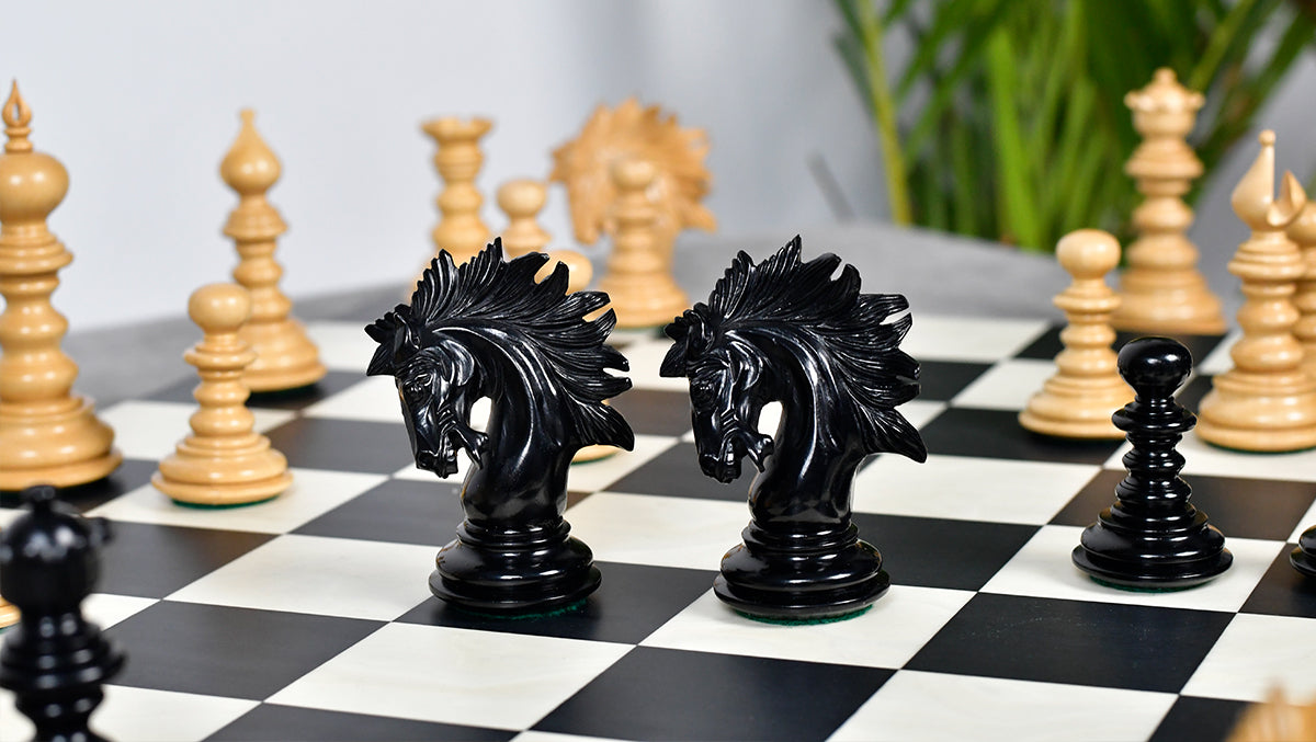 St. Petersburg Artisan Series Luxury Chess Pieces in Ebony / Boxwood - 4.3" King | Weight - 1934 Grams