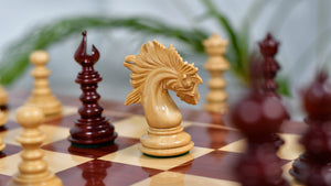 St. Petersburg Luxury Artisan Series Chess Pieces in Bud Rosewood / Boxwood - 4.3" King