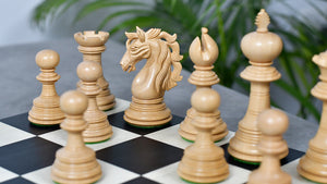 American Adios Series Luxury Chess Pieces in Ebony / Boxwood - 4.4" King