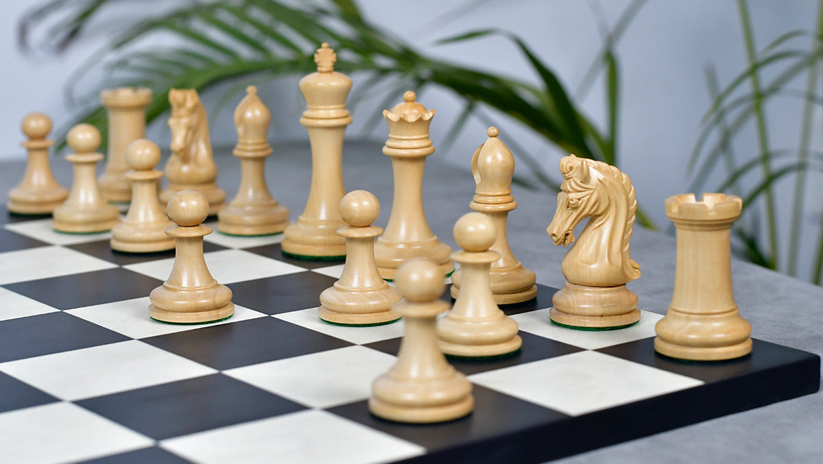 The Imperial Collector Series (Sinquefield Cup 2014) Chess Pieces V2.0 in Ebony Wood & Box Wood - 3.75" King