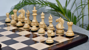 Fierce Knight (The Queen's Gambit) Staunton Wooden Chess Pieces in Indian Rosewood & Box Wood - 3.5" King