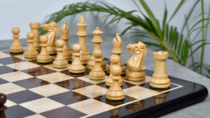 4.0'' Prestige Staunton Series Weighted Chess Pieces in Anjan Wood & Box Wood - 1560 Grams