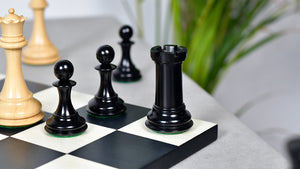The 4.4 Inch Luxury Imperial Collector Series Artisan Chess Pieces Triple Weighted in Ebony and Boxwood - 1850 GMS