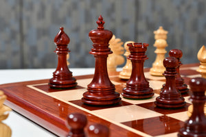 Arabian Knight Series Artisan Luxury Chess Pieces in Bud Rosewood & Boxwood - 4.2" King