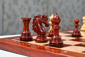 American Adios Series Luxury Chess Pieces in Bud Rosewood / Boxwood - 4.4" King