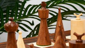 1940s' Art Deco Series Weighted Chess Pieces Sheesham and Boxwood -3.8" King