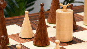 1940s' Art Deco Series Weighted Chess Pieces Sheesham and Boxwood -3.8" King