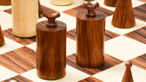1940s' Art Deco Series Weighted Chess Pieces Sheesham and Boxwood -3.8" King