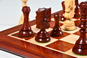 Historic 1929 Barcelona "Joc Catalan" Chess Pieces in Bud Rosewood & Boxwood - 4.3" King