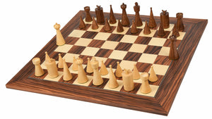 1940s' Art Deco Series Weighted Chess Pieces Sheesham and Boxwood -3.8" King