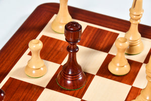 Historic 1929 Barcelona "Joc Catalan" Chess Pieces in Bud Rosewood & Boxwood - 4.3" King