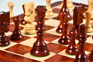 Historic 1929 Barcelona "Joc Catalan" Chess Pieces in Bud Rosewood & Boxwood - 4.3" King