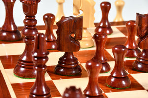 Historic 1929 Barcelona "Joc Catalan" Chess Pieces in Bud Rosewood & Boxwood - 4.3" King