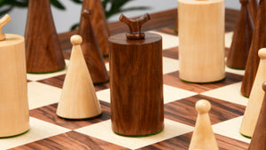 1940s' Art Deco Series Weighted Chess Pieces Sheesham and Boxwood -3.8" King
