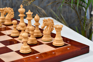 American Adios Series Luxury Chess Pieces in Bud Rosewood / Boxwood - 4.4" King