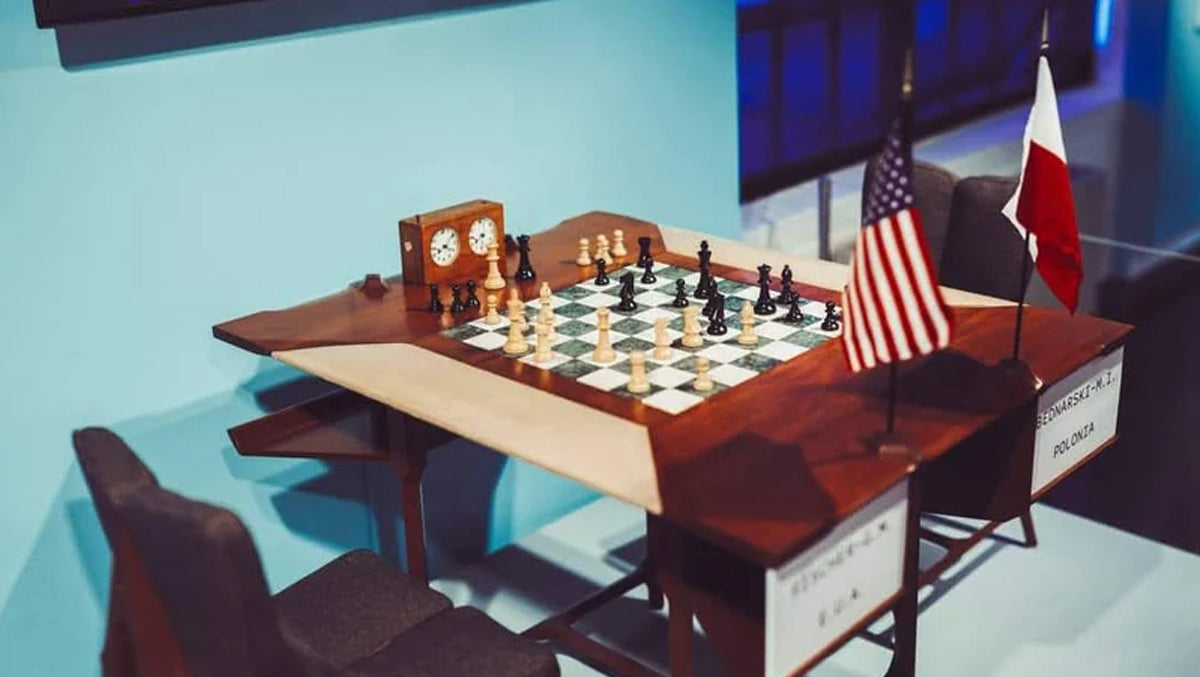 1966 17th Chess Olympiad Championship Weighted Repro 4.0 inch King Chess Pieces in Ebonized Wood - 1130 GMS