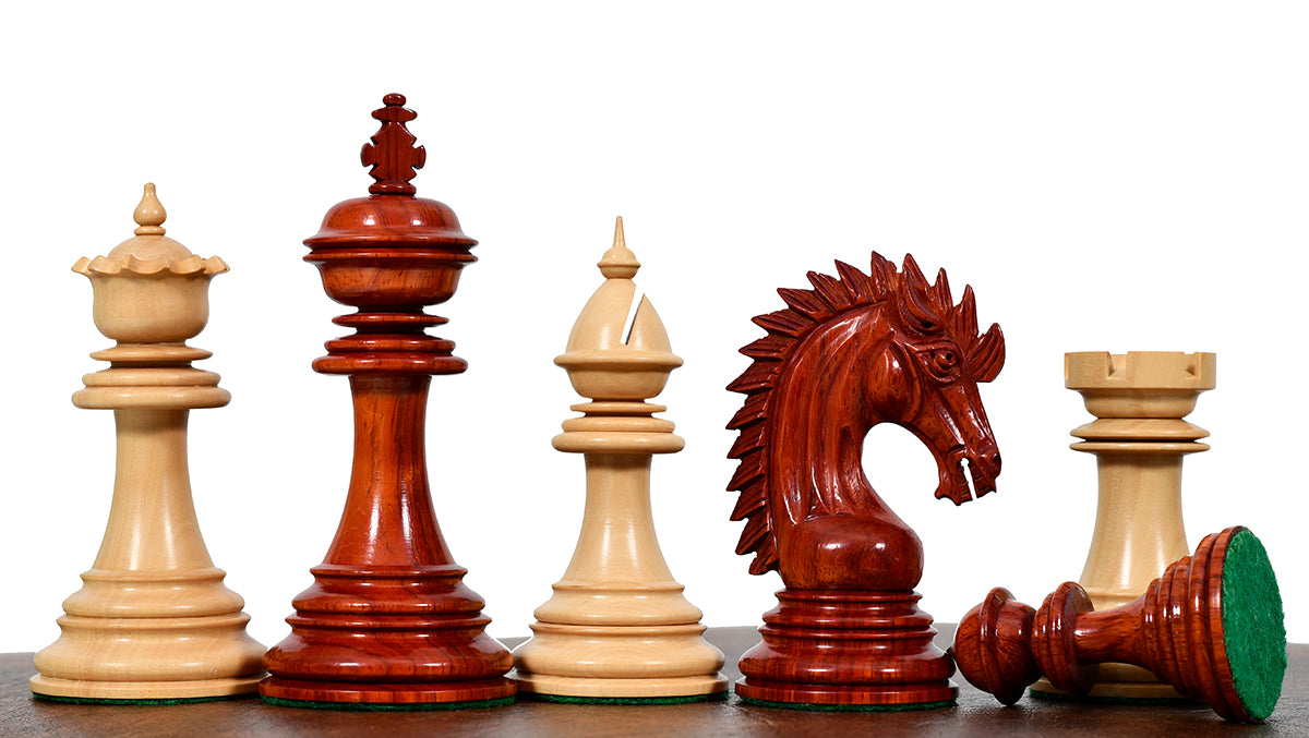 Ferocious Elite Series Chess Pieces in Bud Rosewood / Boxwood - 4.45" King