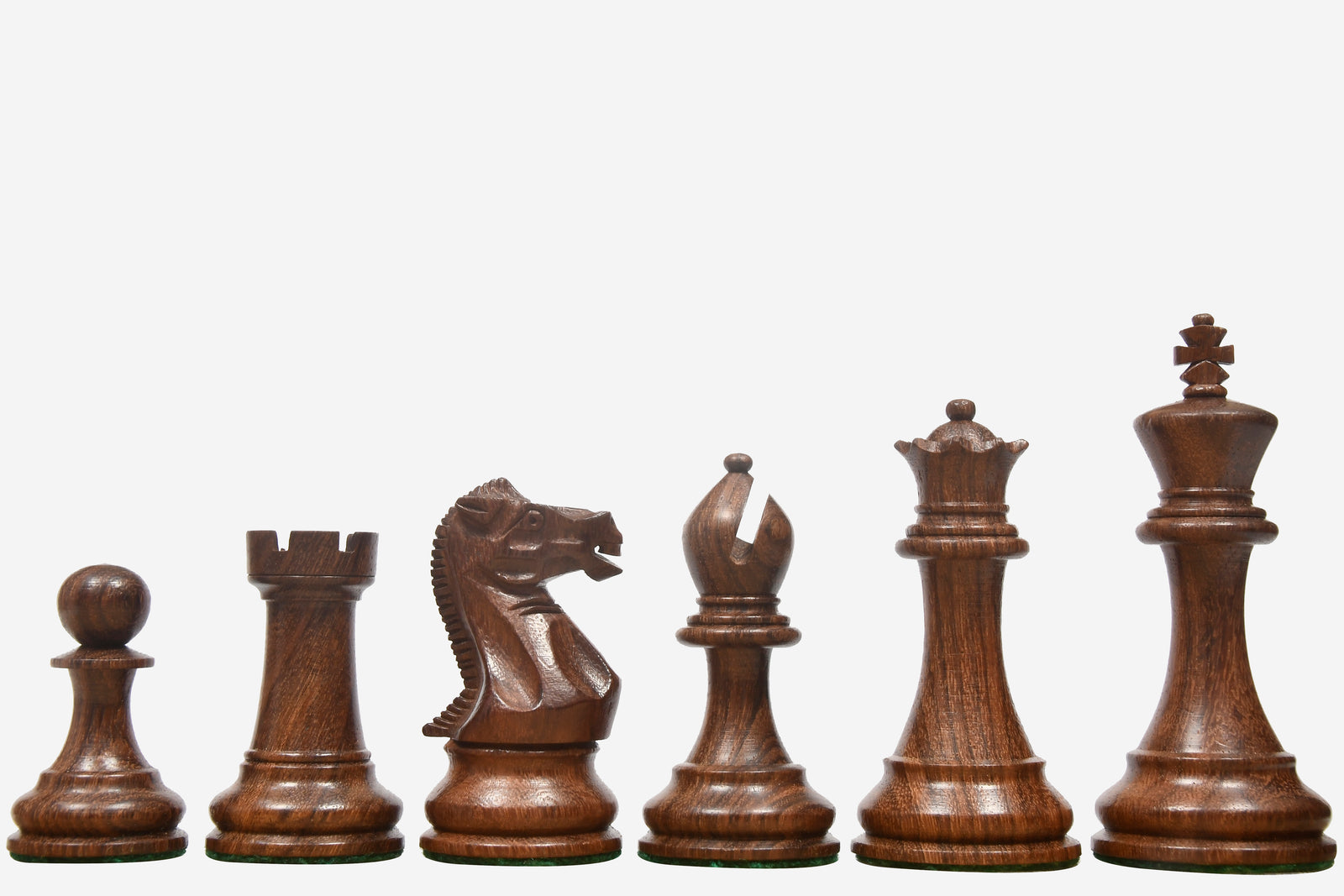 Pro Tournament Staunton Weighted Chess Pieces Sheesham & Boxwood 3.8"- King