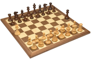 Pro Tournament Staunton Weighted Chess Pieces Sheesham & Boxwood 3.8"- King