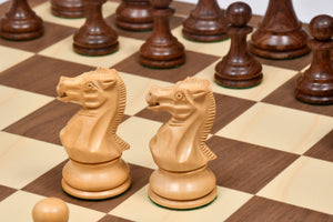 Pro Tournament Staunton Weighted Chess Pieces Sheesham & Boxwood 3.8"- King