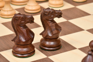 Pro Tournament Staunton Weighted Chess Pieces Sheesham & Boxwood 3.8"- King