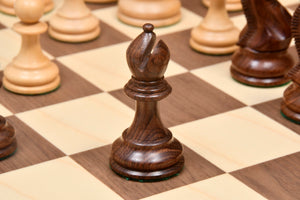 Pro Tournament Staunton Weighted Chess Pieces Sheesham & Boxwood 3.8"- King