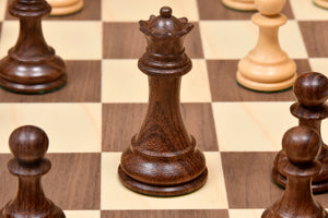 Pro Tournament Staunton Weighted Chess Pieces Sheesham & Boxwood 3.8"- King