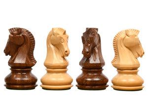 1950 Dubrovnik Bobby Fischer Chess Pieces Sheesham & Boxwood 3.75" King