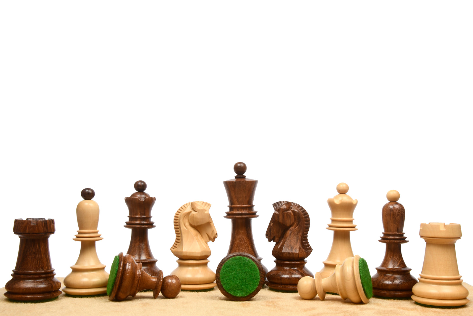 1950 Dubrovnik Bobby Fischer Chess Pieces Sheesham & Boxwood 3.75" King